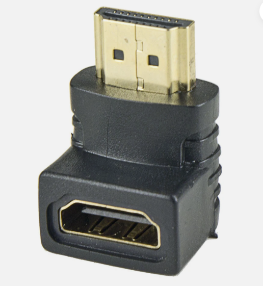 AKY HDMI Male to HDMI Female Adapter Connector Joiner Extender Right Angle 90 Degree