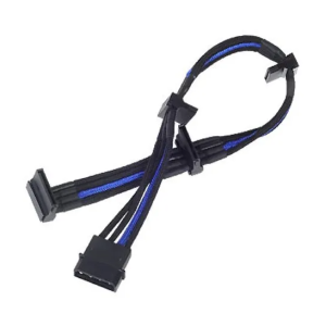 Silverstone SST-PP07-BTSBA 4pin to 4 SATA(300mm), Black/Blue